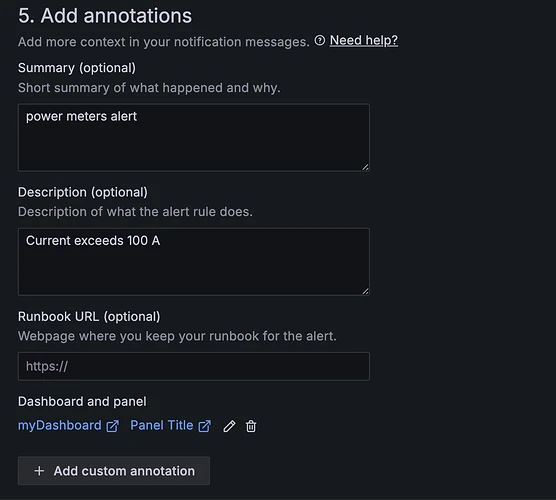TDengine Database Grafana plugin Alert Labels and Notifications
