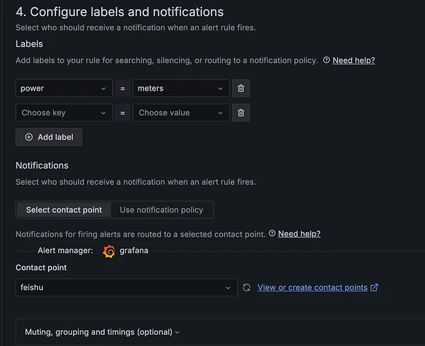 TDengine Database Grafana plugin Alert Labels and Notifications